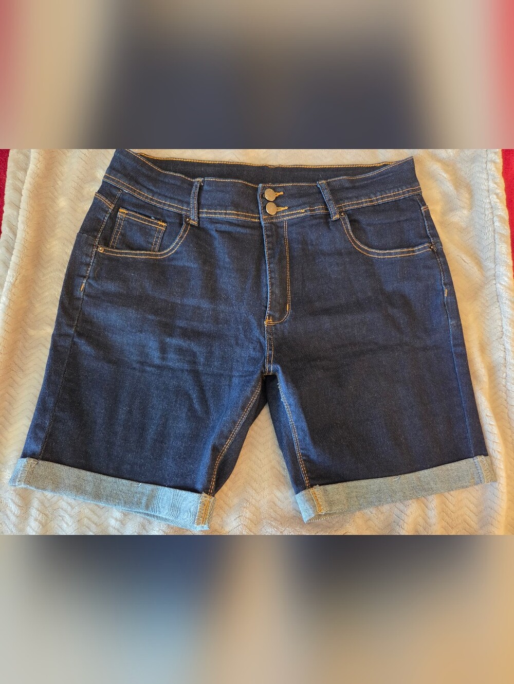 Womens Dark Blue Denim Jeans - Classic Straight Fit